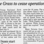 White Grass to cease operation 1985.