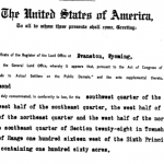 Harold Hammond Land Patent